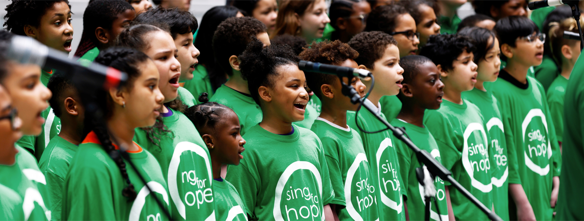 Students engaging in arts education