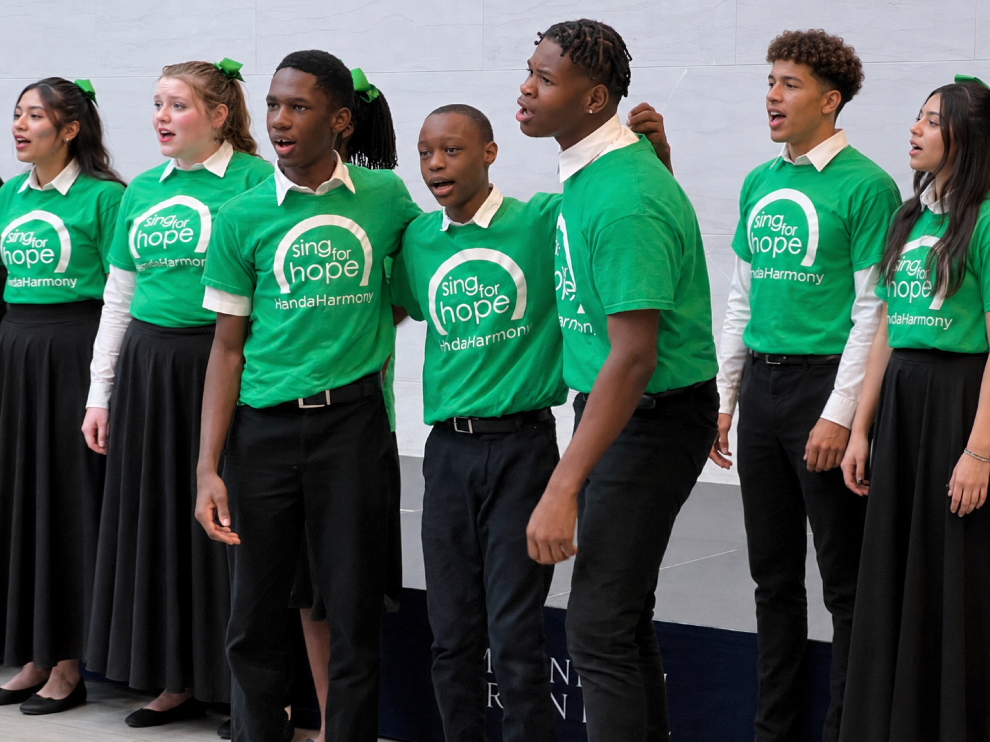 Sing for Hope student chorus performing